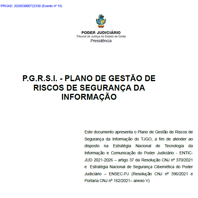 Plano de Gestão de Riscos de Segurança da Informação