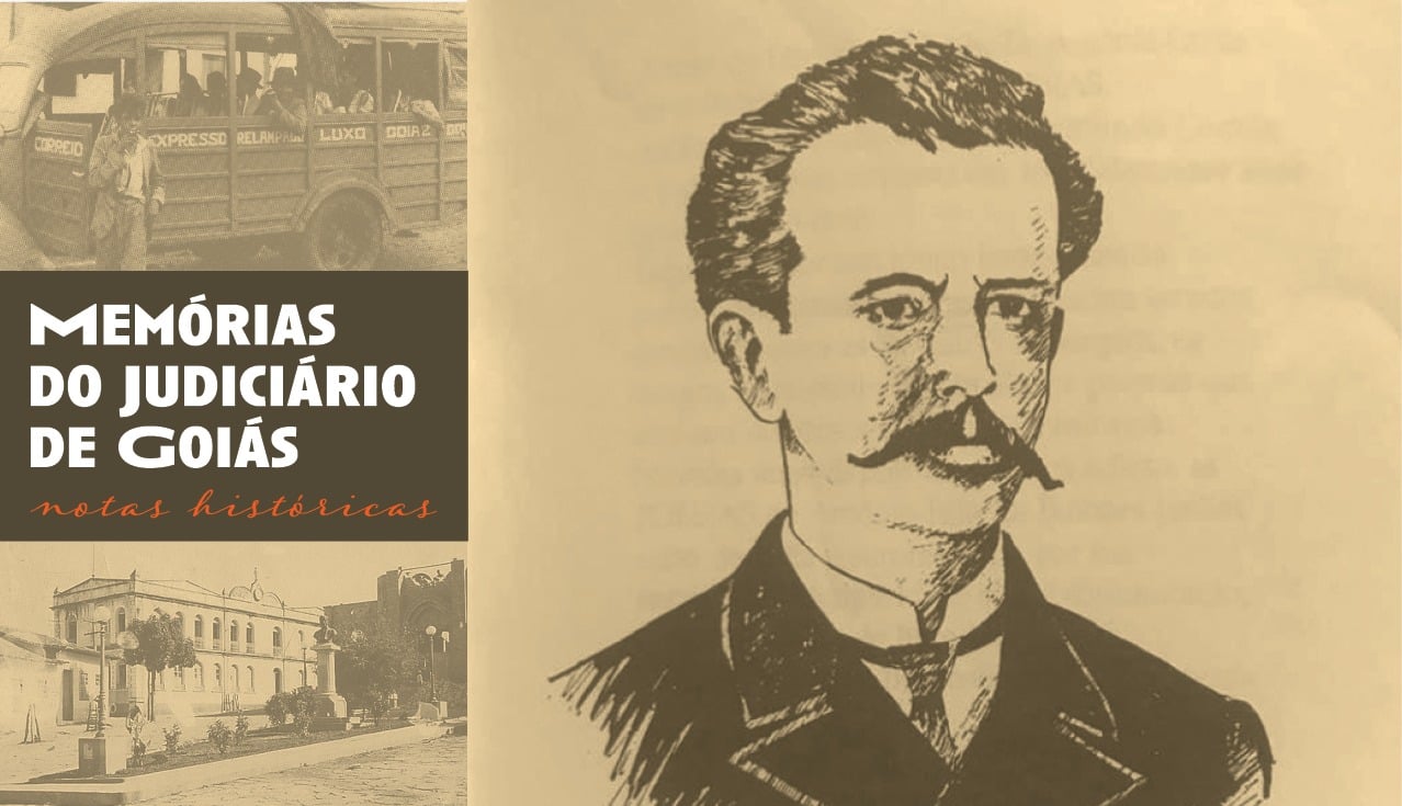 Montagem da série Memórias do Judiciário de Goiás com foto de Antônio Félix de Bulhões Jardim