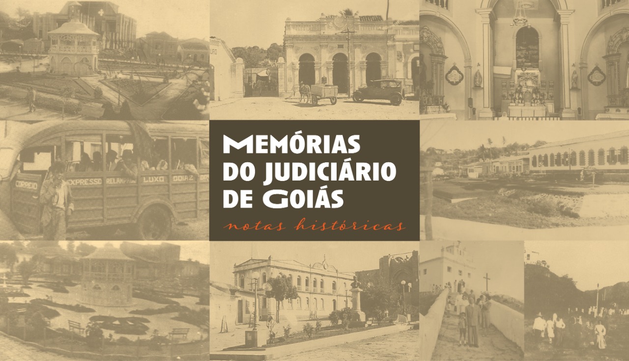 Montagem com fotos históricas do Poder Judiciário