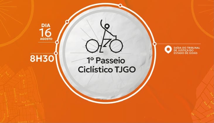 Retirada dos kits/camisetas do 1º Passeio Ciclístico do TJGO será realizada nesta quarta-feira (12)
