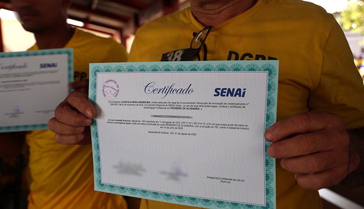 Projeto Resgatar: TJGO forma mais de 60 alunos pré-egressos do sistema prisional em cursos profissionalizantes em Aparecida de Goiânia