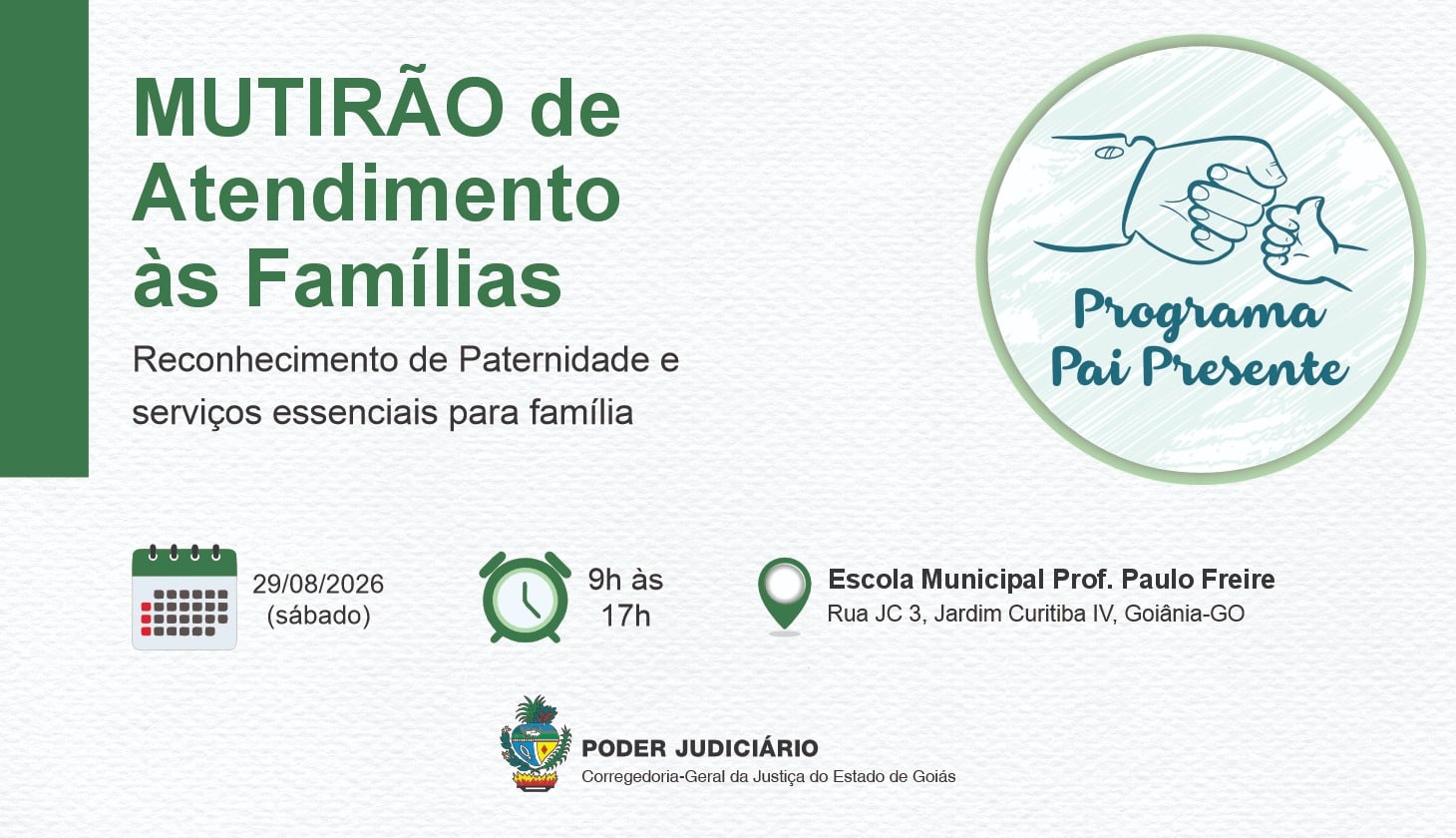 3º Mutirão de Atendimento às Famílias: evento será realizado no sábado (29) e terá emissão gratuita de RG, além de serviços diversificados
